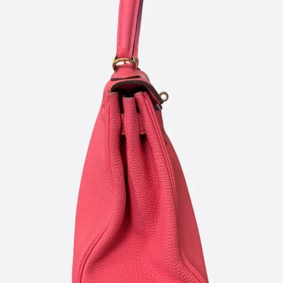 Hermes Pink Togo & Gold Hardware Kelly 28 - Picture 2 of 8
